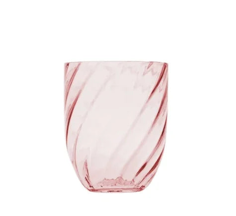 Custom Made Hand-blown Colored Glass Water Mug with Swirl Waves