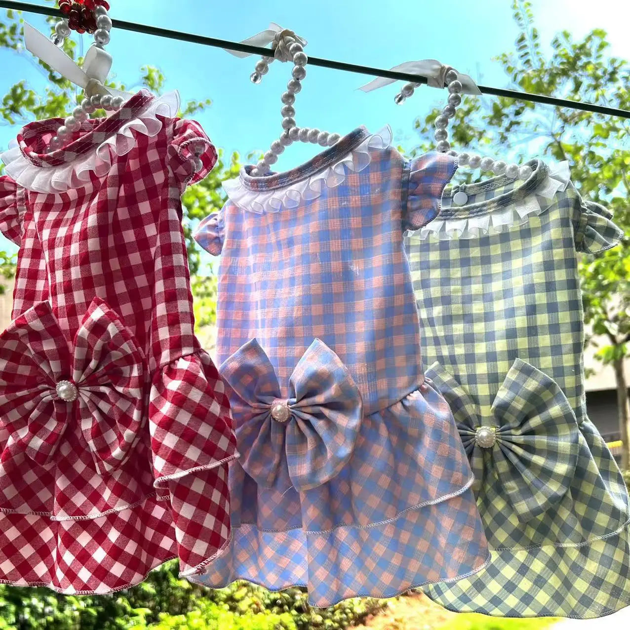 OEM ODM Spring Summer New Dog Dress Cute Pet Clothing Bow Skirt for Dogs Cats Dresses Pet Clothes Skirts