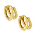 Wholesale Jewelry Gold Vermeil 925 Tiny Double Huggie Hoop Dainty Earring