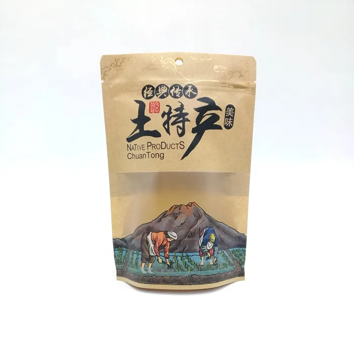 Custom Printed Resealable Zip Lock Stand-up Pouch Personalized Plastic Food Packaging Paper Bags