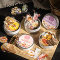 100 Sheets Per Box of Aluminium Box Stickers a Can of Food Series Food Theme Material Collage