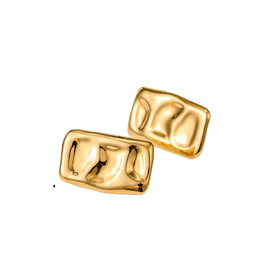 Wholesale Waterproof 18K Gold PVD Plated Stainless Steel Unisex Charm Hip Hop Anniversary Earrings