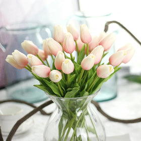 AF0601 Wholesale Artificial Blue Tulips Flowers Real Touch Holland Latex PU Australian Tulip Flowers
