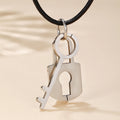 Personalized Couple Key Lock Necklace Stainless Steel Chain Fashion Jewelry Couple Pendant Necklace for Gifts