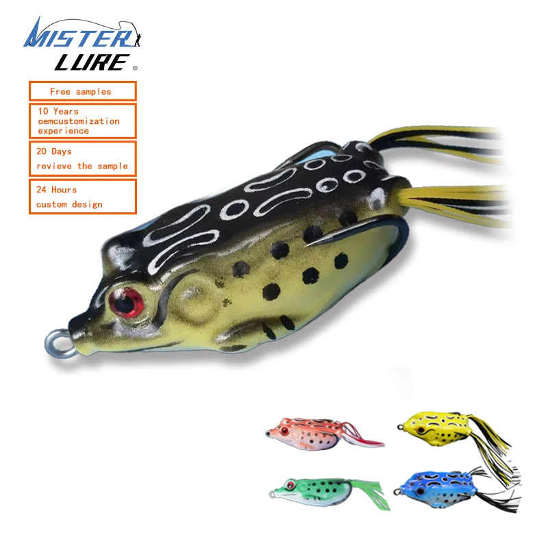 MISTER LURE Artificial Bait 5g 8.5g 12.5g Best Price Simulated 3D Eyes Soft Luer Bait Frog Bait