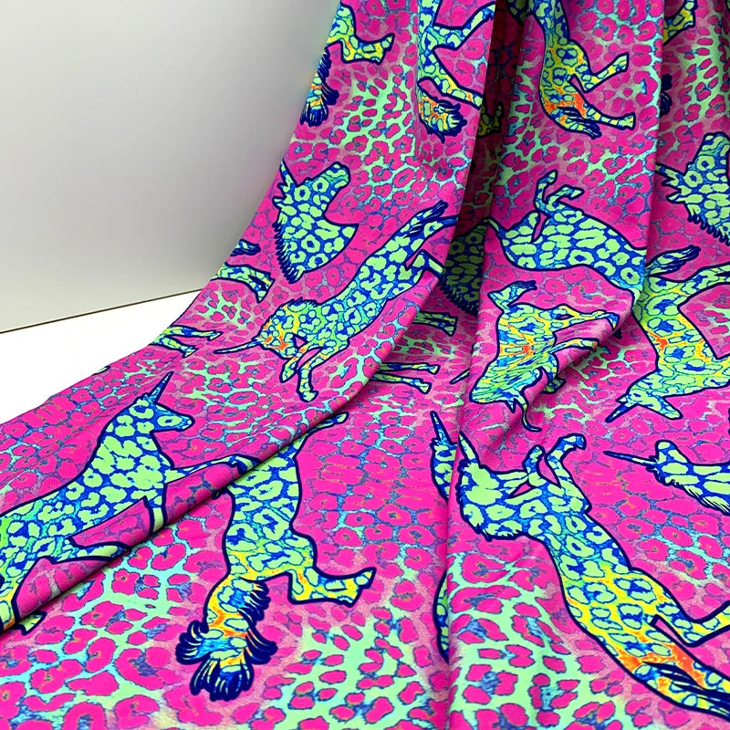 Bright Color zebra Digital Print Nylon Spandex Elastic Fabric for Swimwear