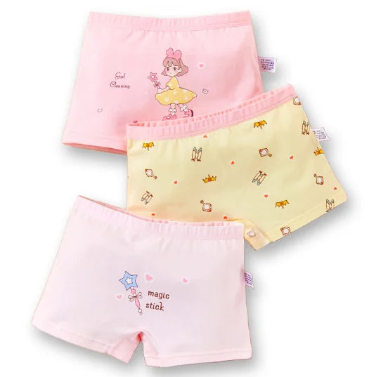 Hot Sale Cotton Comfortable Lovely Breathable Girls Panties Custom Cartoon Children Kids Underwear