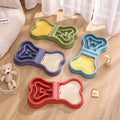 Portable Eco-Friendly Pet Slow Feeder Bowl Non-Slip Anti-Spill Silicone Lick Mat Durable Plastic Waterproof IPX5 Rounded Feed