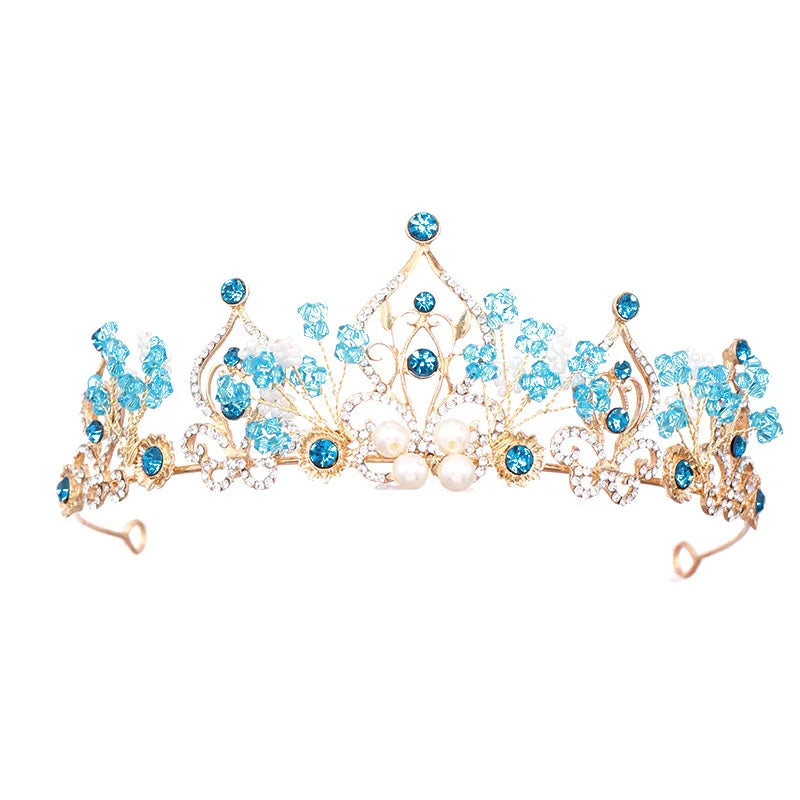 Elegant Luxury Crystal Bridal Tiara Crown Alloy Hair Jewelry Girls Wedding Engagement Anniversary Decoration