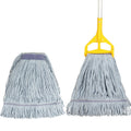 Wholesale Cheap Stock Commercial Looped End Kentucky Cotton Mop With Aluminum Handle Floor Cleaning Tools Quick Shipment