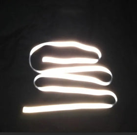 High Visibility Silver Grey Double Sides Elastic Stretch Sewed on Retro Reflective 85% Nylon 15% Spandex Fabric Tape for Clothes