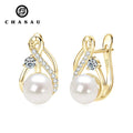 Best Selling 925 Sterling Silver 7.5-8mm Freshwater Pearl Clip Leaf-Shaped Hoop Earrings for Women Trendy Fashion Accessory