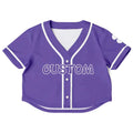Polyester Sublimated Stitched Embroidery Logo Plus Size Slim Fit Womens V-neck Breathable Crop Baseball Top Sport Jersey