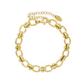 Trendy Ladies 18k Gold Plated Stainless Steel Bracelet Jewelry Women Designer Chain Beach Bracelets