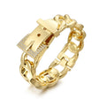 Alloy Fashion Cuff Bracelet Wide Crystals Belt Buckle Bracelets Accessories Statement Jewelry Gifts for Women