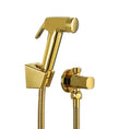 Modern Polished Gold Brass Handheld Bidet Sprayer Set Hot & Cold Toilet Sprayer for Hotels
