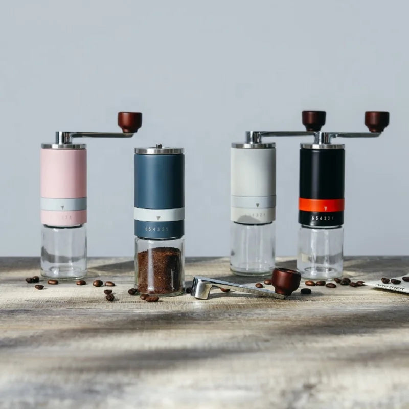 High Quality Commercial Ceramic Burr Mini and Portable Manual Coffee Hand Grinder With Stainless Steel Body coffee grinder