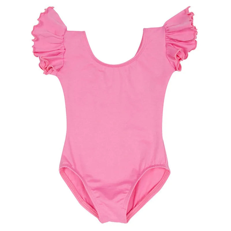 Girls Toddler Leotard for Ballet Dance Leotards Gymnastics Ruffle Short Sleeve Outfits
