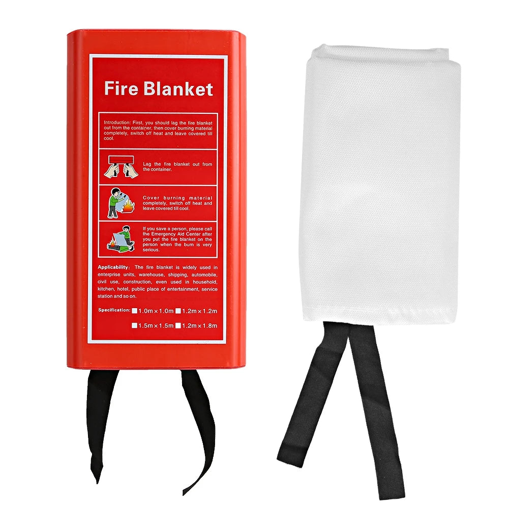 Niufurui Kitchen Hotels Entertainment Venues 1x1m White Portable Fiberglass Fire Blanket
