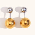 Dingran New Arrival Ball Dangle Drop Earrings 18K Gold Plated Stainless Steel Women Stud Earrings Boucle D'oreille Bijoux