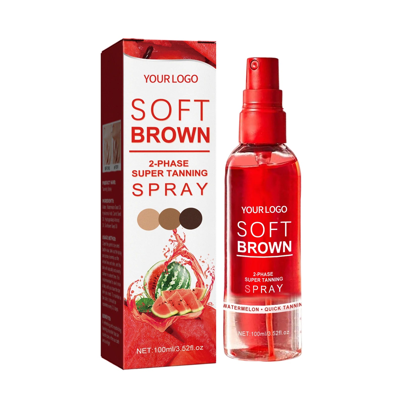 OEM Private Label Tanning Accelerator Natural Body Sun Self Tanning Spray