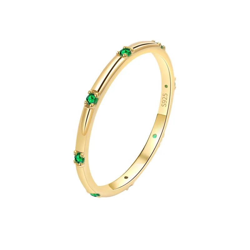 Gold Plated Finger Ring Jewelry 925 Sterling Silver Stackable Rings for Women and Men