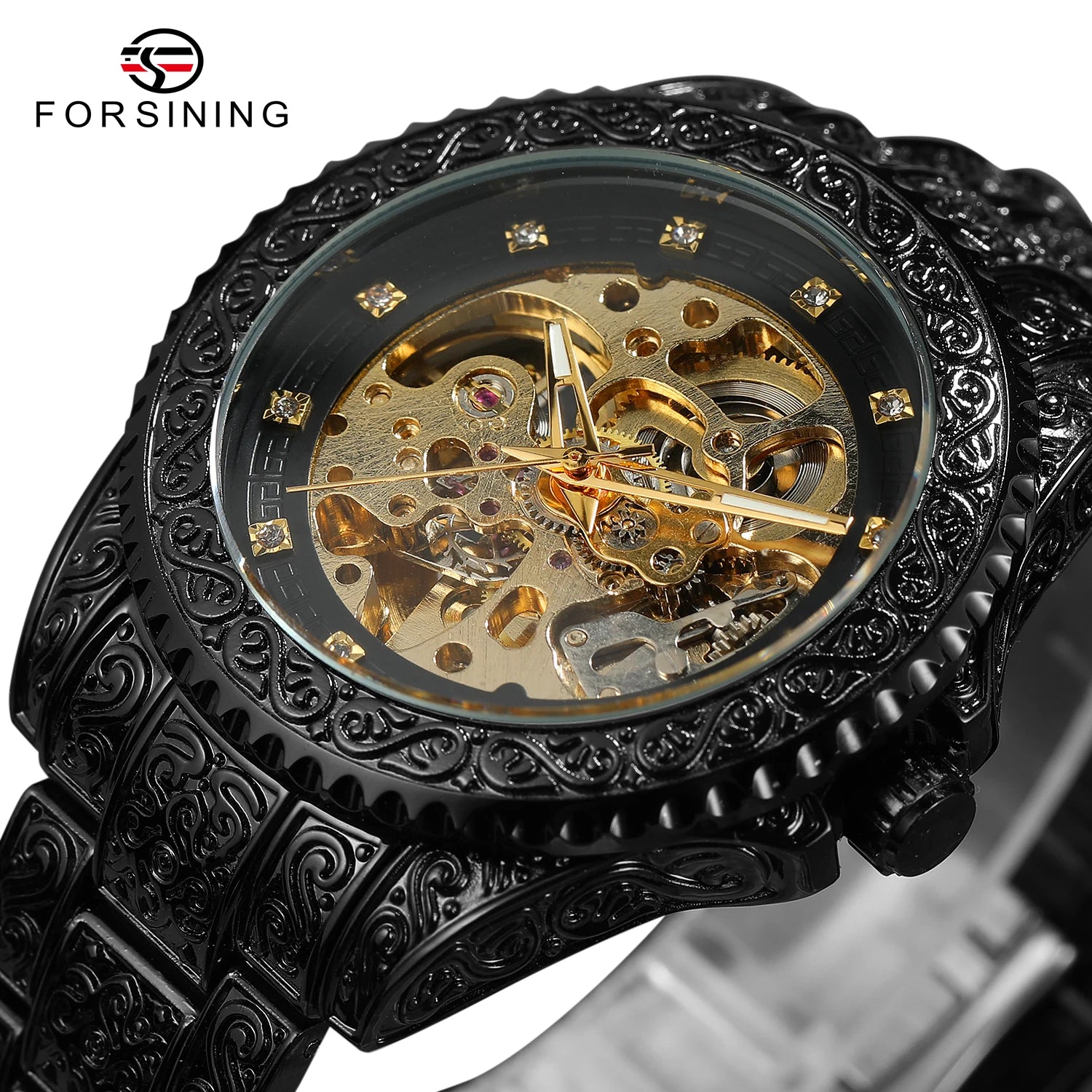 Relogio Forsining Watch Montre Designers Wristwatches Alloy Skeleton Vintage Automatic Mechanical Watch for Gentlemen Wristwatch
