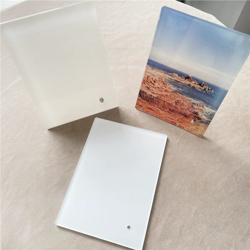 MDFSUB 205x255mm 4mm Thick Sublimation Acrylic Photo Frame Plaques Sublimation Blanks Acrylic Photo Block for Home Decoration