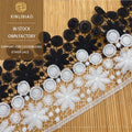 Flower Water Embroidery Lace for Clothing Accessories Polyester Barcode Skirt in Stock for Wedding for Shoes and Bags