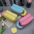 Candy Color Portable Women Travel Makeup Bag Toiletry Storage Bag Pink Walf Checks Custom Letter Embroidered Cosmetic Bag
