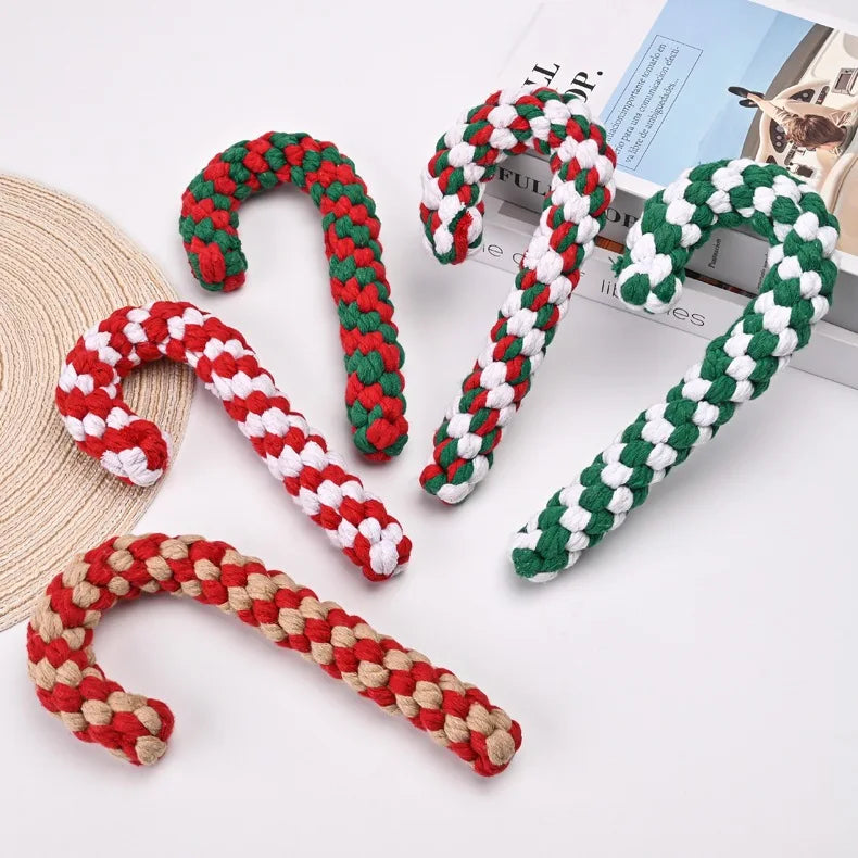 New Design Durable Cotton Rope Interactive Christmas Pet Toys