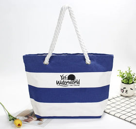 Customized Eco-friendly Canvas Women's Tote Bag Water Resistant Open Closure Candy Pattern Fashion with Personalized Logo