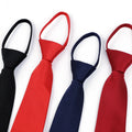 2025 Hot Selling Cheap Fashion Solid Black Color Poly Neck Ties Original Plain Neck Ties for Men Custom