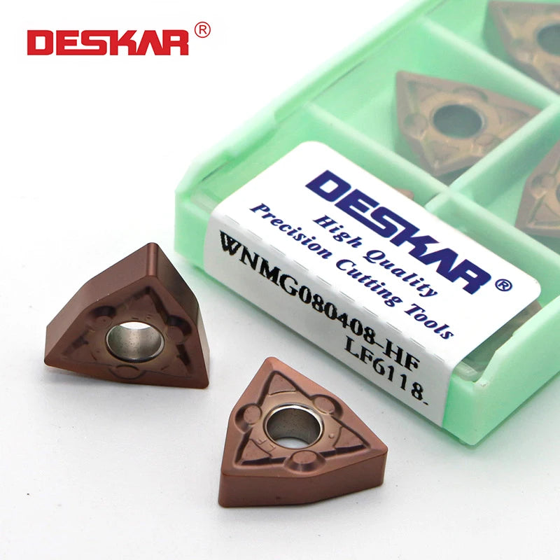 DESKAR OEM Customizable Stainless Steel CNC Lathe Blade Carbide Inserts Turning Tool WNMG080408-HF LF6118 Machining Cutting