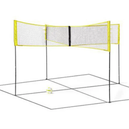 Portable Retailer 4 Way Volleyball Badminton Net 4 square Volleyball Net Four square Volleyball Net