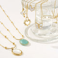 Factory Wholesale In-stock Stainless Steel Necklaces 18K Gold/Silver/Rose Gold Plated Snake Chain Low MOQ Cheap Natural Pendant