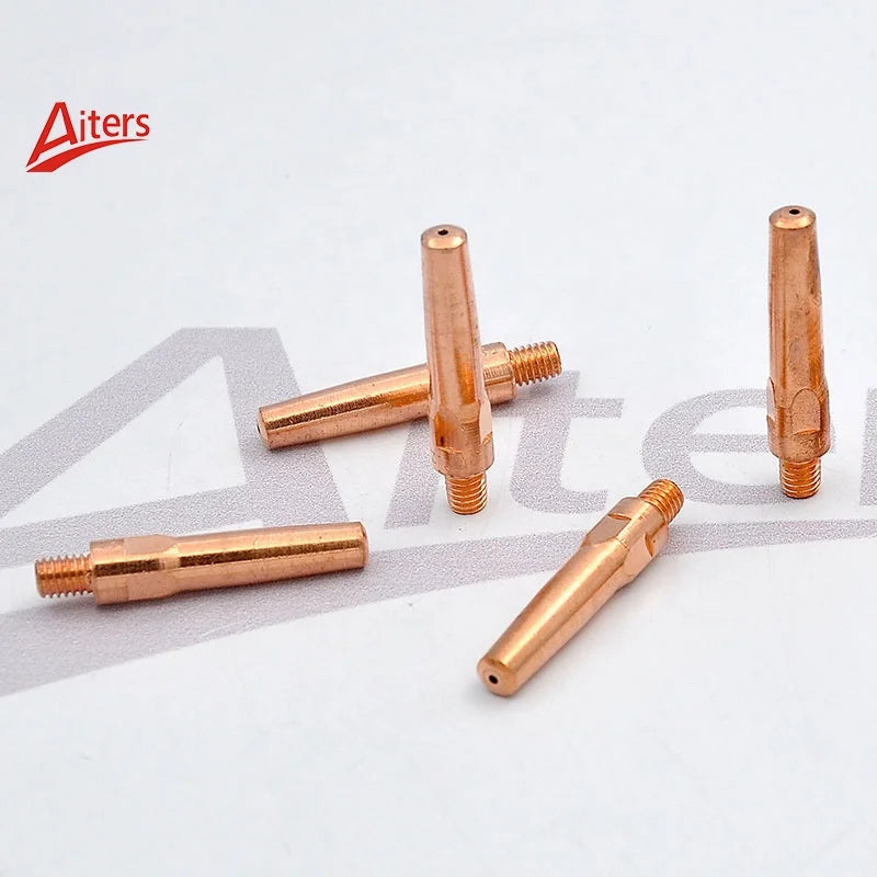 Aiters MIG Welding Accessories for M6x45mm Contact Tip CuCrZr KR180A 200A 350A 500A CO2 Gas Compatible Welding Torch Tips
