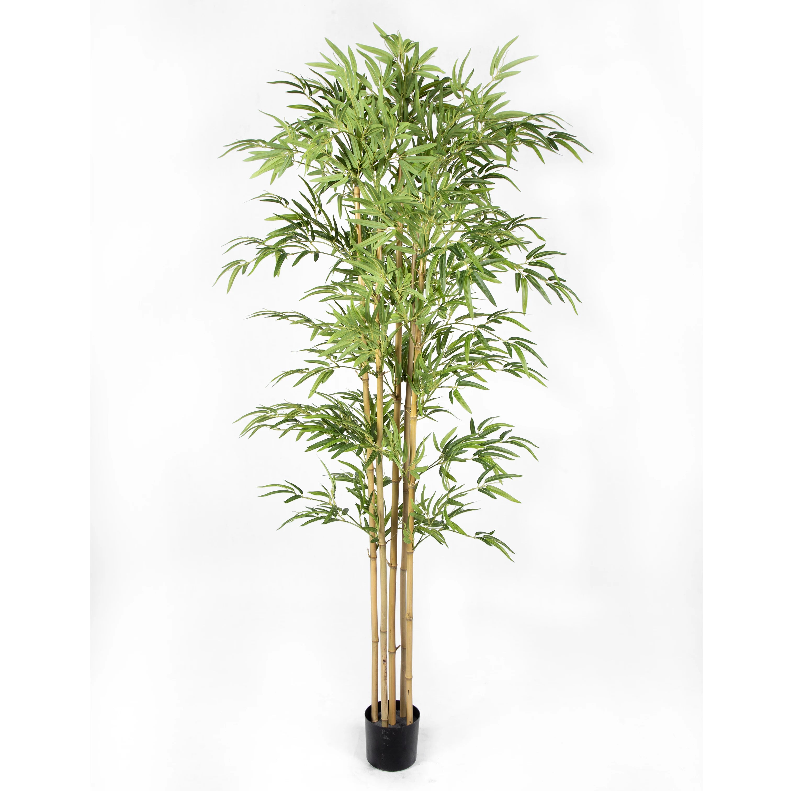 4/5/6/7FT Fake Potted Bonsai Plastic Faux Bamboo Plantas Artificiales Silk Fence Artificial Bamboo Tree 3m for Backyard Decor