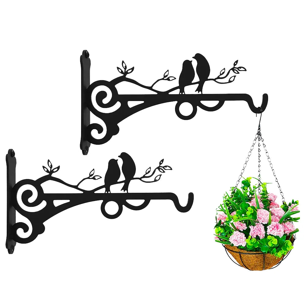Outdoor Garden Hanging Bracket for Plants Wall Planter Hooks Metal Flower Pot Bird Feeder Wind Chime Lanterns Hanger MegaBDM