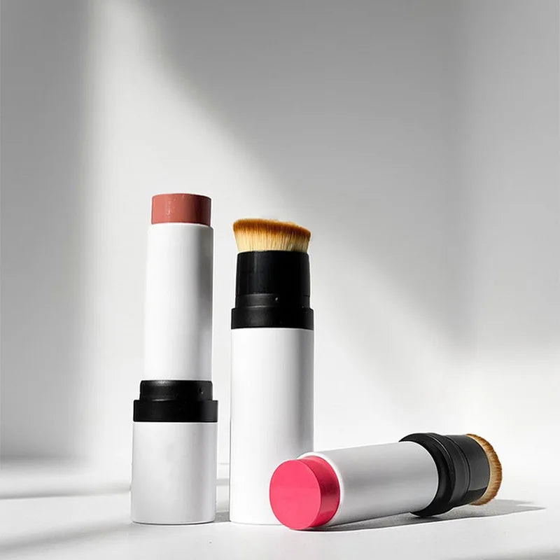 High Quality Face Makeup Cheeks Private Label Heart Stamp Stick Blush Custom Logo Cosmetic Smooth Vegan Blush Cream Stick