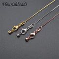 Trendy Jewelry Real Gold Plating Length Adjustable Box Chain Necklace Chains for DIY Jewelry Making Accessories