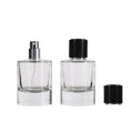 In Stock Cylindrical Round Empty Luxury Fine Mist Glass Spray 50ml Perfume Bottles with Black Cap