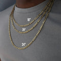 18 k Gold Stainless Steel Hip Hop Necklaces Cuban Chain for Men