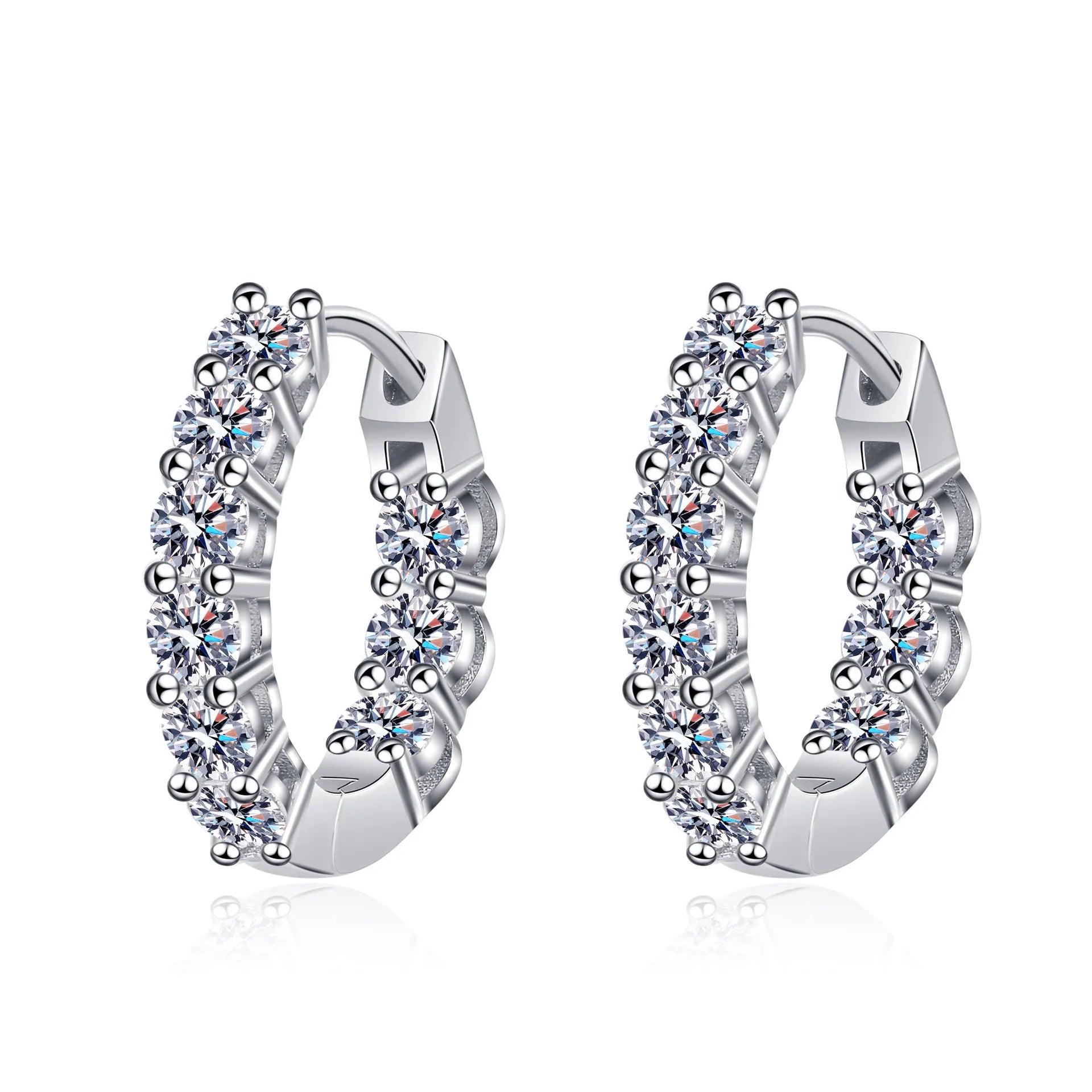 Trendy Earring Designer Exquisite Huggies Earrings Women Classic Moissanite Diamond 925 Sterling Silver Earrings