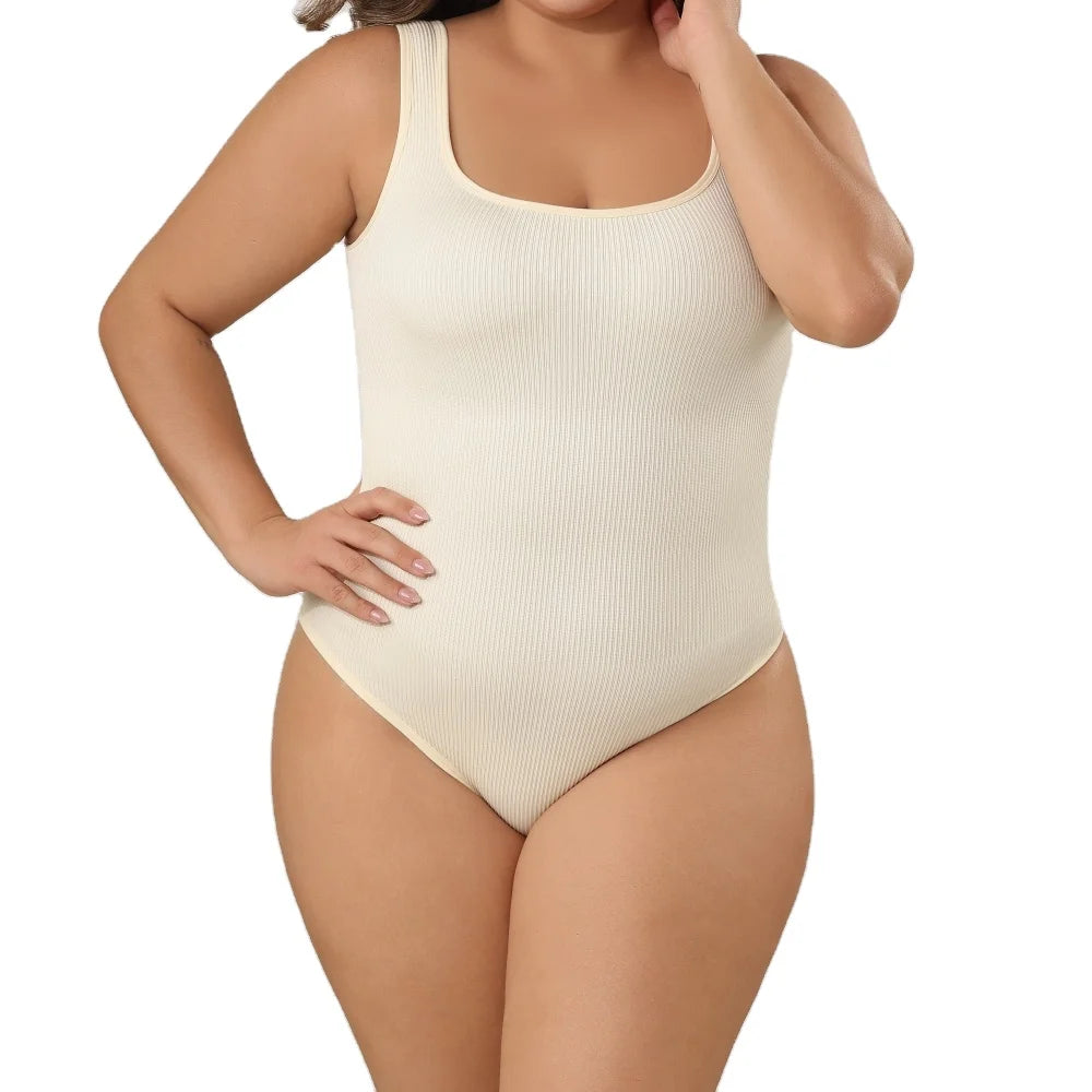 A1008 Seamless Knitting Bodysuit Brief Tank