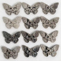 Wholesale Natural Silver Obsidian Skulls Butterfly Carving Handmade Crystal Craft for Home Decoration and Meditation
