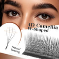 CoMango Auto-flowering Camellia 4D W Mega Volume Cruelty-Free Vegan 12-Rows Natural Long for False Eyelashes Extensions