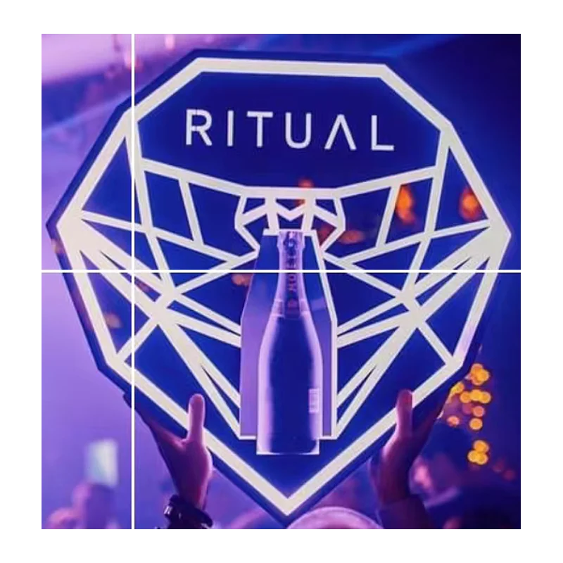 Mirror Customized Logo LED Champagne Glorifier Display VIP Bottle Presenter Night Club Lounge Bar Party