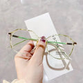 2053 New Irregular TR90 Transparent Anti Blue Light Blocking Glasses Frame Women Square Pc Anti Blue Light Optical Eyeglasses