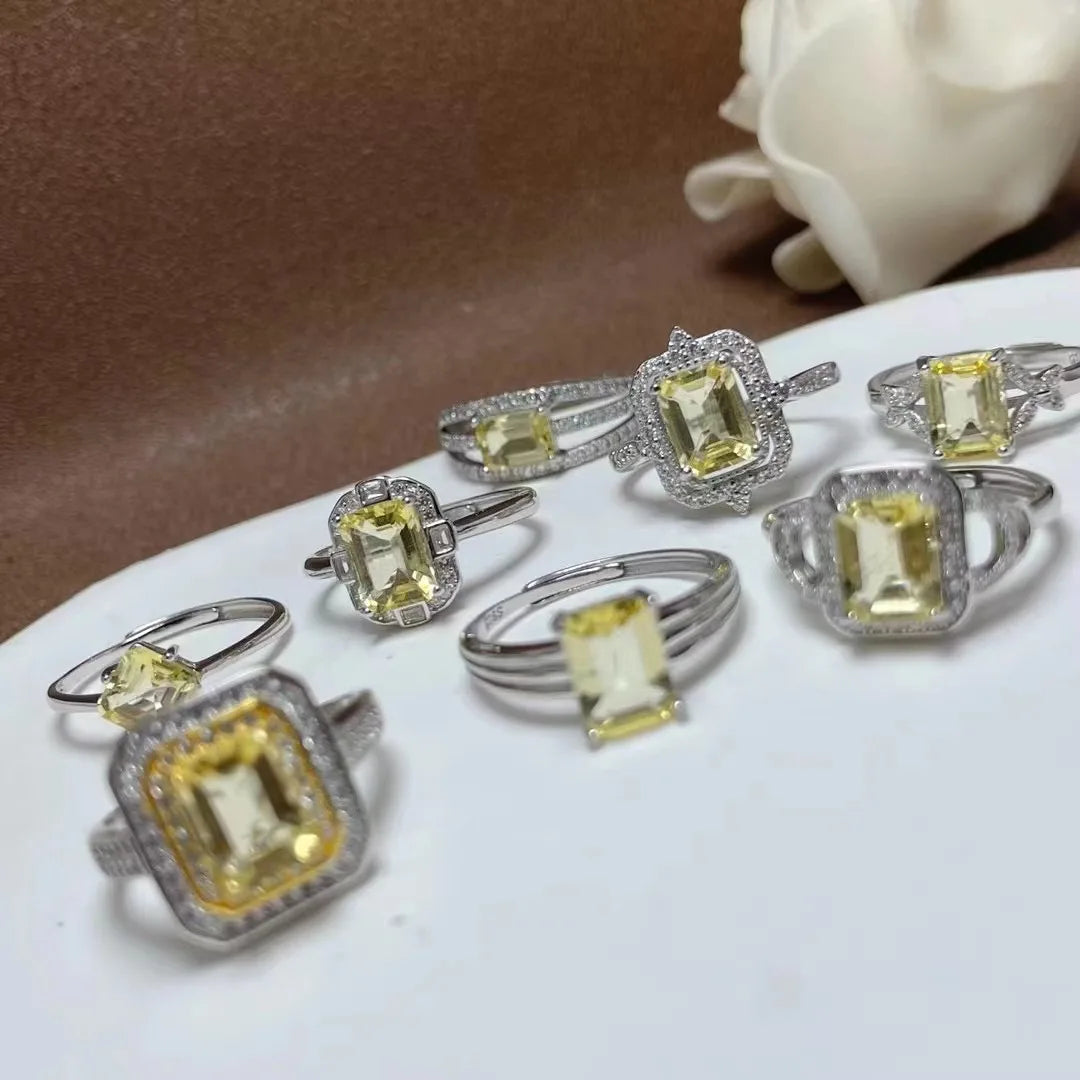 Factory Supply 925 Sterling Silver Natural Scapolite Gold Plated Jewelry Engagement Gemstone Women Ring